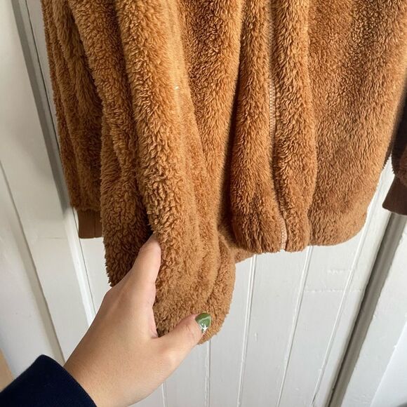 Lou & Grey Brown Sherpa Zip-Up Hoodie - Picture 3 of 4